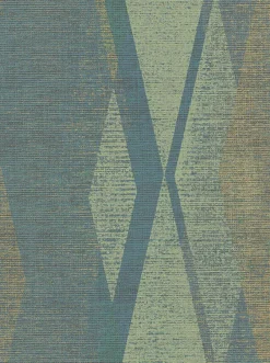 Brewster 2909-IH-23507 Torrance Green Distressed Geometric Wallpaper Online