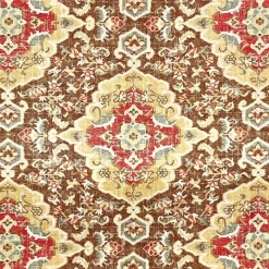 Stock/Covington Jaipur Moroccan Red Ethnic Damask Covington Fabric> Southwest & Ethnic