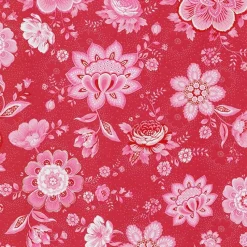 Brewster Kali Red Folklore Chintz Wallpaper Hot