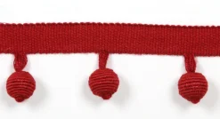 Europatex Le Lin Beaded Fringe Rouge Trim> Toile