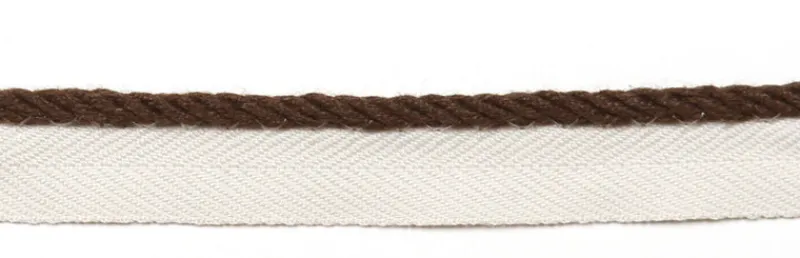 Europatex Le Lin 1/8" Micro Cord Brown Trim> Toile