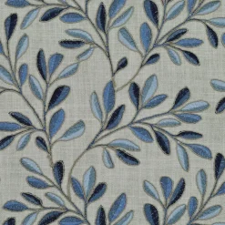 Stock/PKaufmann_inc/PK Leafage Horizon Blue Embroidered Leaf P Kaufmann Fabric> Specialty