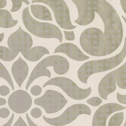 Brewster Leanne Gold Metallic Dot Medallion Wallpaper New