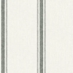 Brewster Linette Black Fabric Stripe Wallpaper> Damask, Trellis & Geometrics