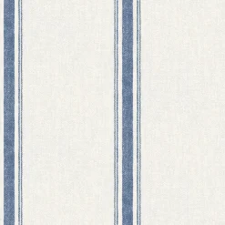 Brewster Linette Blue Fabric Stripe Wallpaper> Damask, Trellis & Geometrics