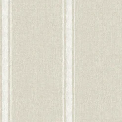 Brewster Linette Light Grey Fabric Stripe Wallpaper Best