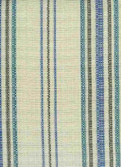 Laura Kiran Lisbon Stripe Teal Fabric> Stripes & Chevrons