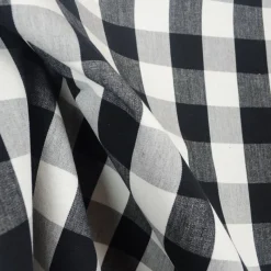 Stock/Heritage/Roth Lyme Black White Check Fabric Sale