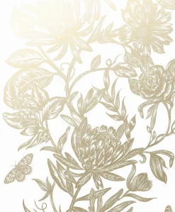 Brewster 2834-M1474 Marquis Gold Floral Wallpaper Hot