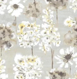 Brewster/ASP Marilla Yellow Watercolor Floral Wallpaper> Architectural