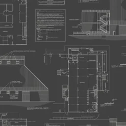 Stock/York MH1536 Black & White The Market Magnolia Home York Wallpaper> Damask, Trellis & Geometrics