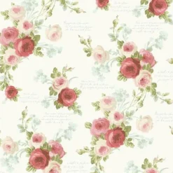 York MH1525 Heirloom Rose Wallpaper Clearance