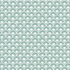 York MK1157 Stacked Scallops Blue Wallpaper Discount