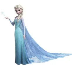 York/RoomMates Murals Frozen Elsa Giant Wall Decal With Glitter> Natural, Grasscloth & Specialty