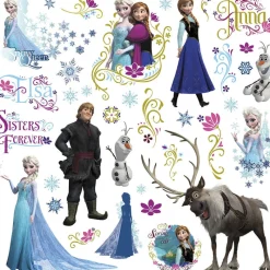 York/RoomMates Murals Frozen Wall Decals With Glitter