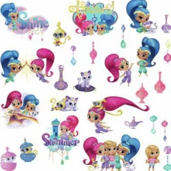 York/RoomMates Murals Shimmer and Shine Wall Decals w/ Glitter Mural Outlet