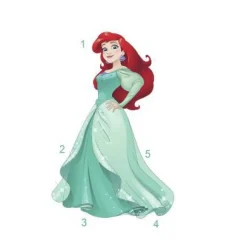 York/RoomMates Murals Sparkling Disney Ariel Giant Wall Decal w/Glitter Mural Outlet