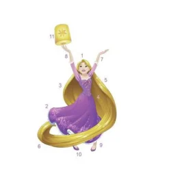 York/RoomMates Murals Sparkling Disney Rapunzel Giant Wall Decal w/Glitter Mural> Natural, Grasscloth & Specialty