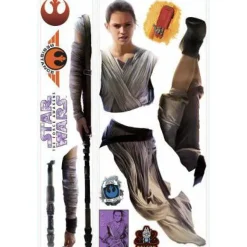 York/RoomMates Murals Star Wars: The Force Awakens Rey Giant Wall Decal Mural Outlet