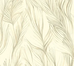 York NA0502 Beige Peaceful Plume Wallpaper Hot