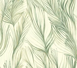 York NA0500 Green Peaceful Plume Wallpaper Outlet