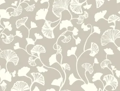 York NA0572 Silver Gingko Trail Wallpaper Discount