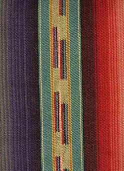 Laura Kiran Navajo Stripe Teal Multi Fabric> Stripes & Chevrons