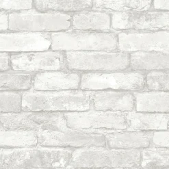 Brewster 3115-NU1653 Buchanan Off-White Brick Wallpaper> Brick, Stone & Wood