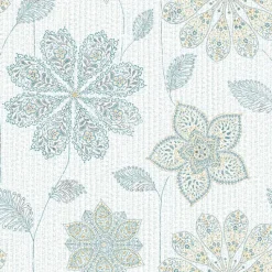 Brewster NU1697 Gypsy Floral Blue/Green Peel and Stick Wallpaper> Architectural