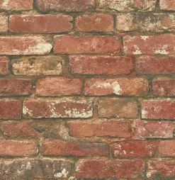 Brewster NU2088 West End Red Brick Peel and Stick Wallpaper Discount