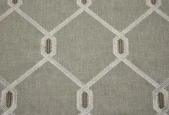 Stock/SMC Patrick Fog Embroidered Trellis Swavelle Mill Creek Fabric> Specialty