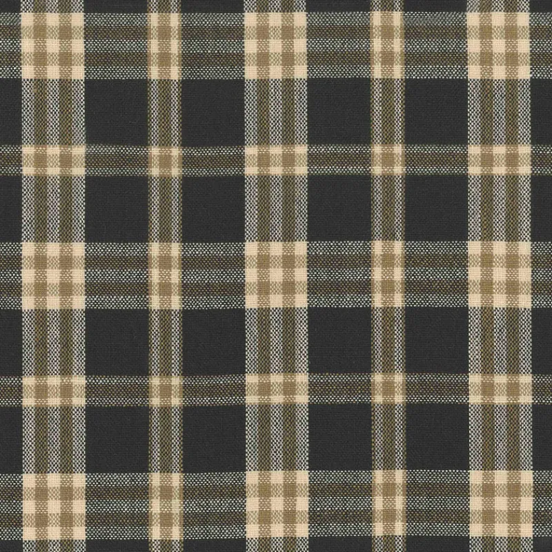 Regal Perk Black Fabric> Plaids & Checks