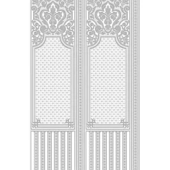 Brewster 437-RD06700 Oriental Paintable Dado> Damask, Trellis & Geometrics