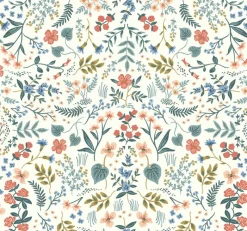 York RI5157 Beige/Coral Wildwood Wallpaper Sale