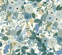 York RI5120 Blues Garden Party Wallpaper> Florals