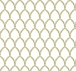 York RI5176 Gold/White Laurel Wallpaper Online