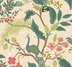York RI5169 Light Pink Peacock Wallpaper Discount