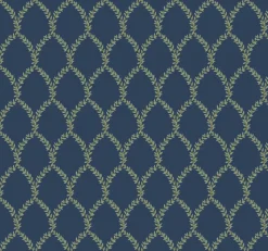 York RI5179 Navy Laurel Wallpaper Best