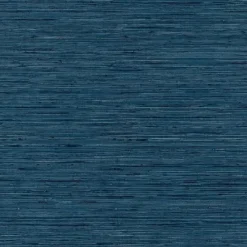 Stock/York/Roomates RMK11314WP Blue Faux Grasscloth Peel & Stick Wallpaper> Damask, Trellis & Geometrics