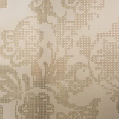 Brewster Sadira Brass Pixelated Modern Floral Wallpaper> Architectural