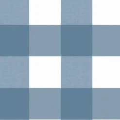 Brewster Selah Blue Gingham Wallpaper Outlet