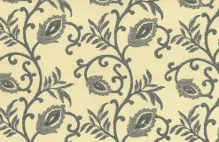 Laura Kiran Shalimar Print Grays Fabric> Florals