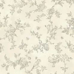 Brewster Singapore Cream Toile Wallpaper Outlet