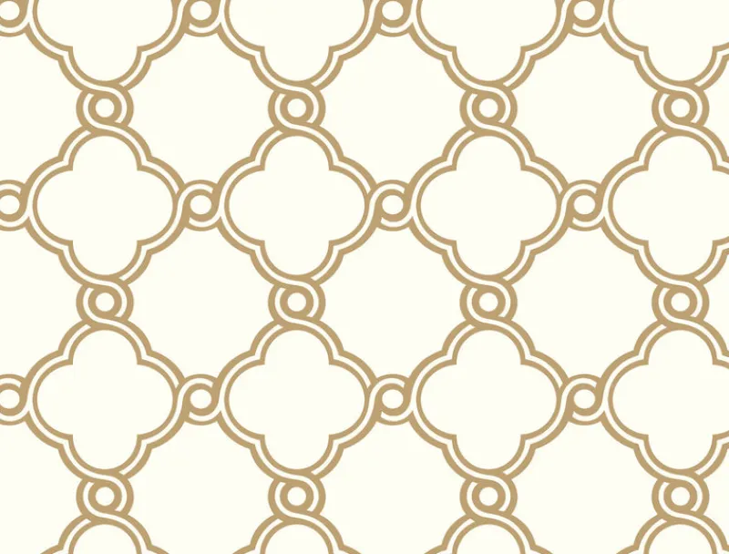 York SS2510 Metallic Gold Open Trellis Wallpaper> Florals