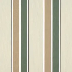 Vision Sunbr 46" 4959 Fern/Heather Beige Block Stripe Fabric Clearance