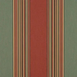 Vision Sunbr 46" 4969 Henna/Fern Vintage Fabric> Stripes & Chevrons