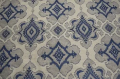 Stock/Valdese Sunbria Indigo Valdese Fabric> Damask, Trellis & Geometrics