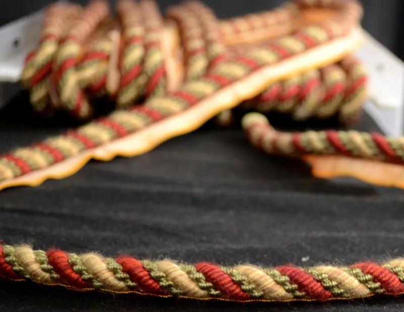 Stock/Trimland 1011T 1511 Red Green Lip Cord> Toile