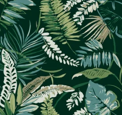 York TC2621 Dark Green Tropical Toss Wallpaper Hot