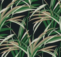 York TC2606 Green Black Tropical Paradise Wallpaper> Architectural